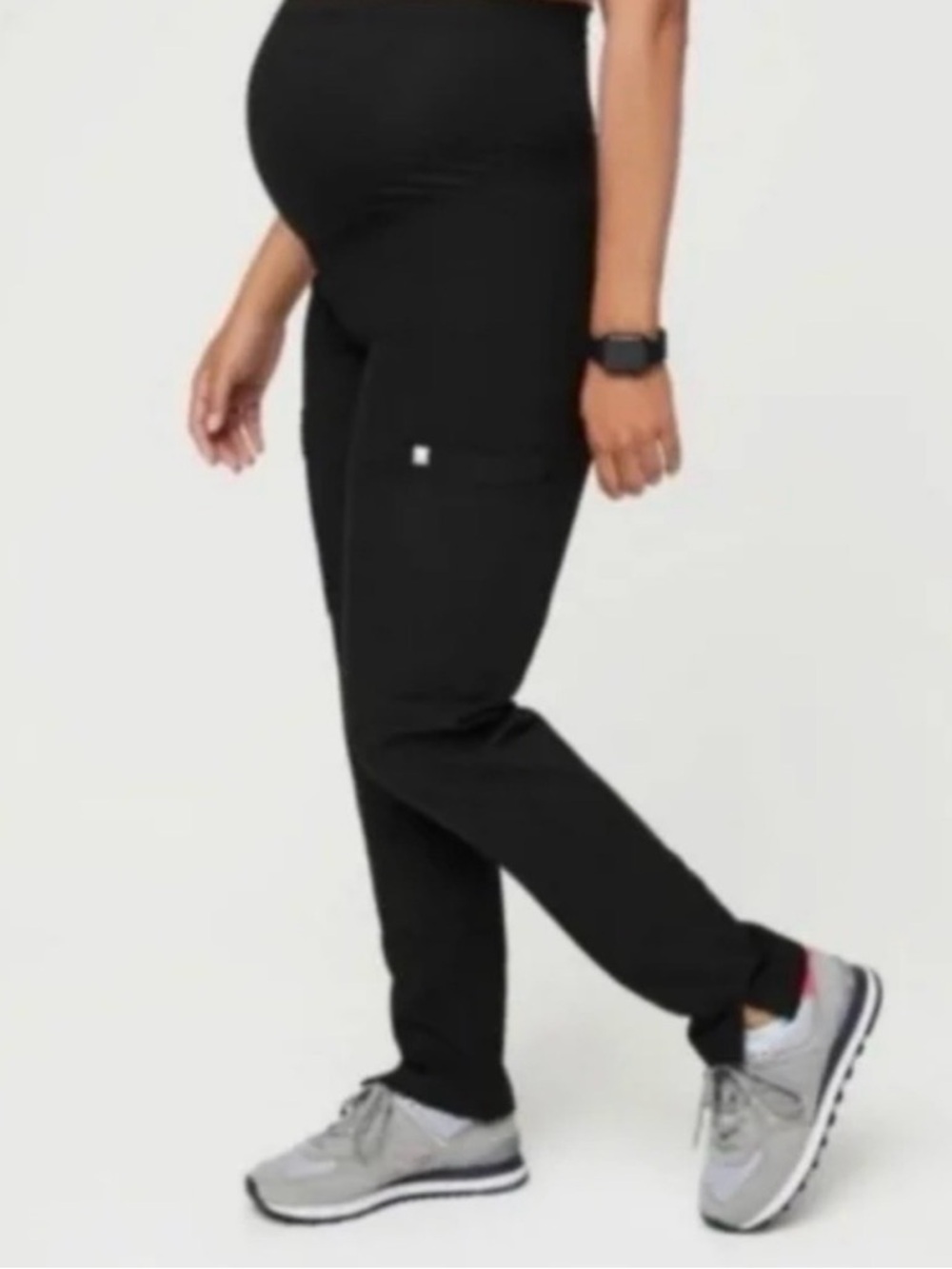 FIGS Maternity Yola 3.0 Petite Scrub Pants XS Black Workwear Pregnancy Medical